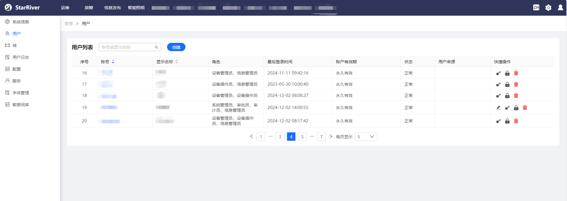 用户列表