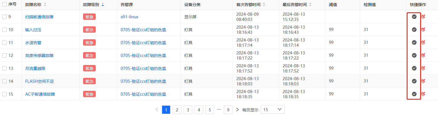 确认告警